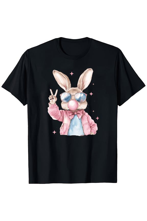 Bubblegum Easter Bunny, Retro Bunny Shirt, Y2k Easter Shirt, Womens Holiday Shirt, Comfort Colors Graphic Shirt, Spring Tee