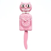 Bubblegum Pink Kitty Cat Clock 3/4 Size 12.75" Smaller Version Kit Cat Klock with Moving Eyes and Tail Retro Style