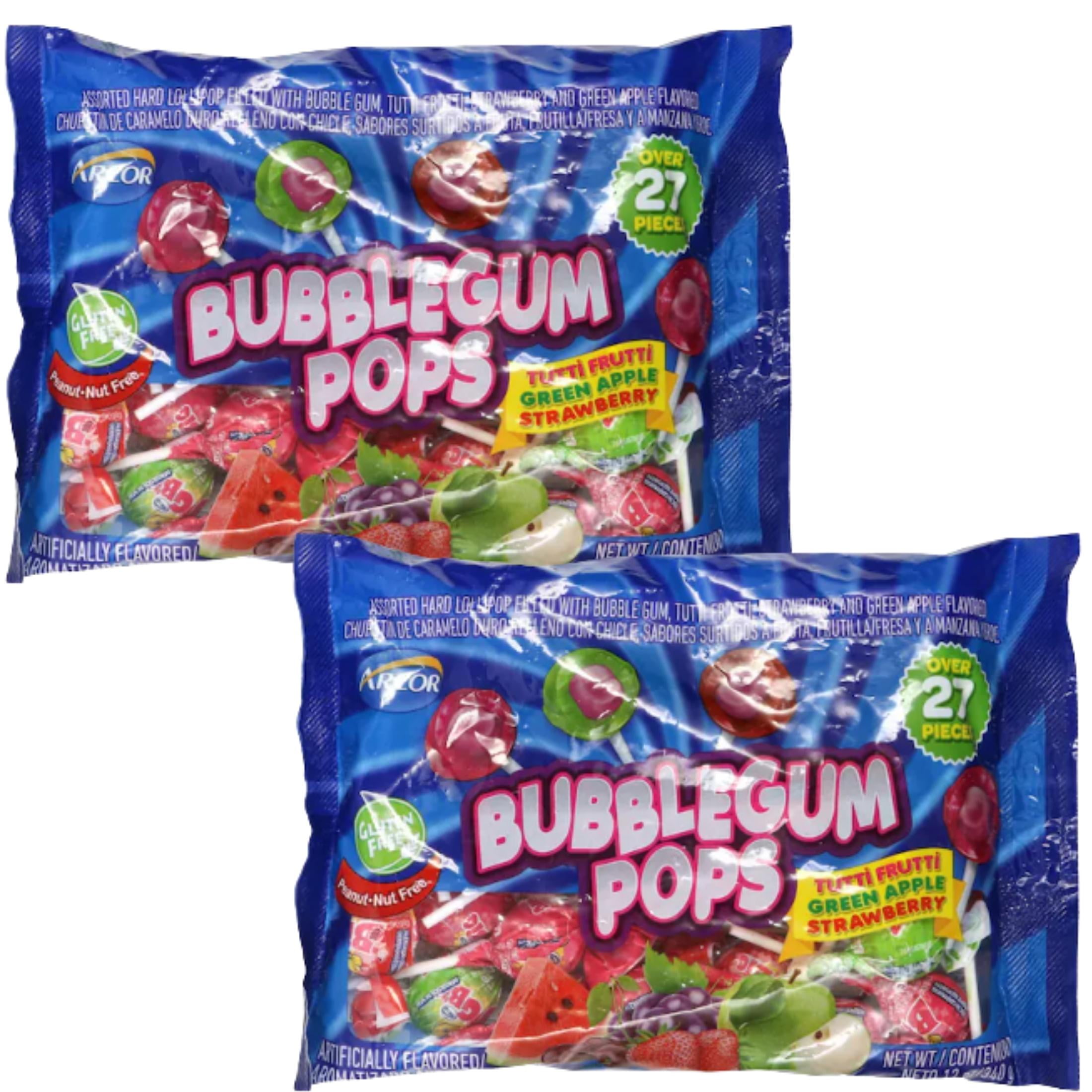 Bubblegum Pops Flavory Nut Peanut and Gluten Free Hard Crunchy Lollipop