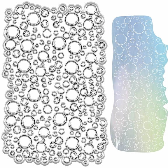 Bubbles Background Clear Stamps Summer Sea Water Texture Dots Silicone Stamp Transparent Rubber Reusable Postmark Stamps SealDIY