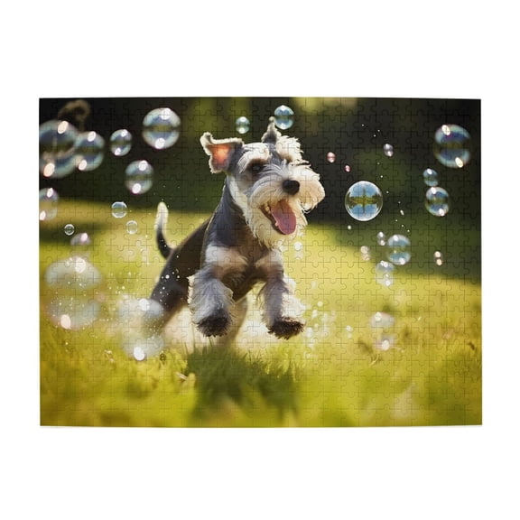 Bubbles Field Grass Run 500-Piece Wooden Jigsaw Puzzle for Adults, Fun & Challenging Family Brain-Teaser, Perfect Home Decor & Gift