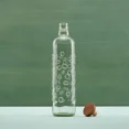 thumbnail image 1 of Bubbles Glass Water Bottle With Wooden Stopper-750 Ml, 1 of 5