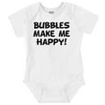 thumbnail image 1 of Bubbles Make Me Happy Fun Playtime Romper Boys or Girls Infant Baby Brisco Brands 6M, 1 of 6