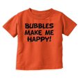 thumbnail image 1 of Bubbles Make Me Happy Fun Playtime Toddler Boy Girl T Shirt Infant Toddler Brisco Brands 4T, 1 of 6