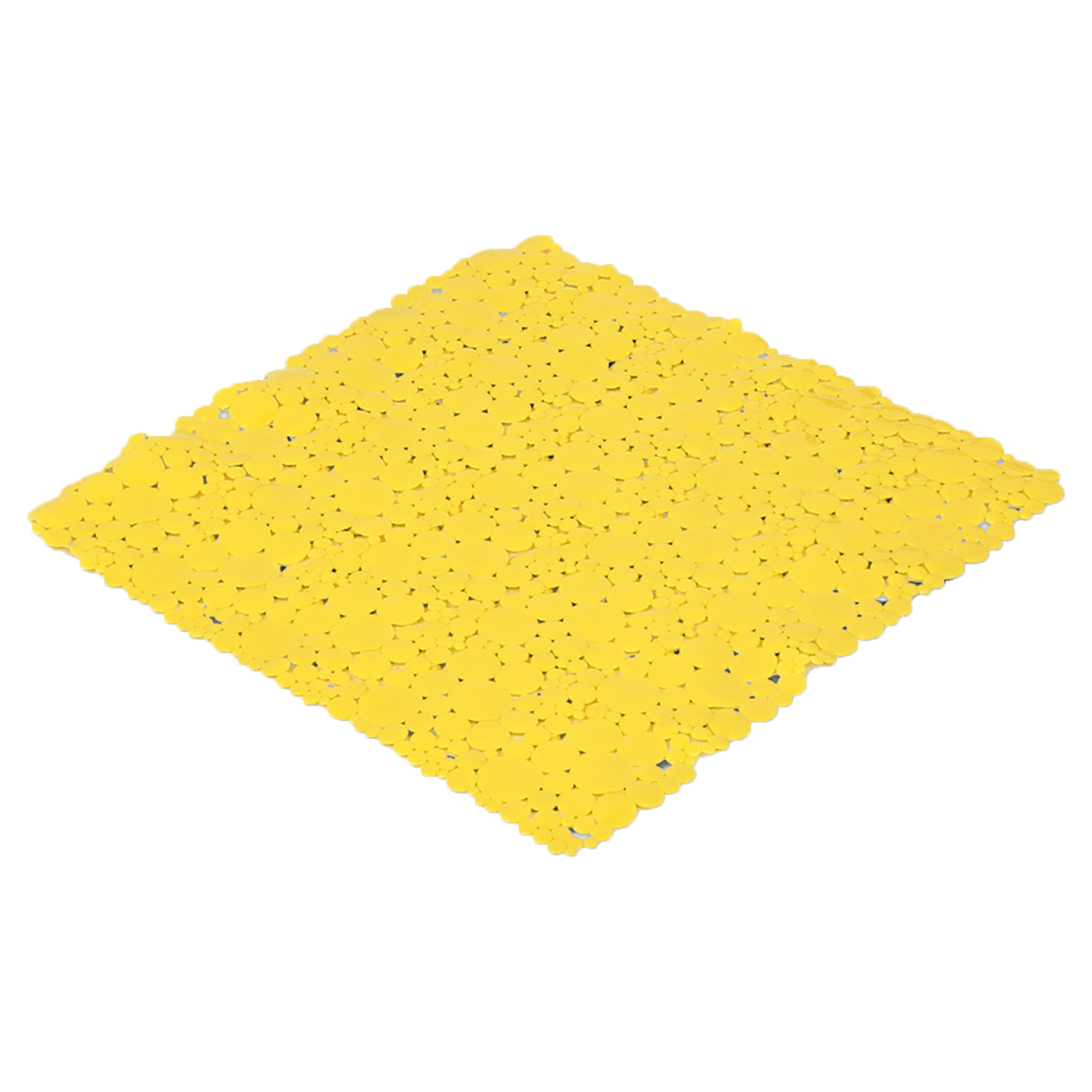 Yellow PVC Non-Slip Square Shower Mat 20" x 20"