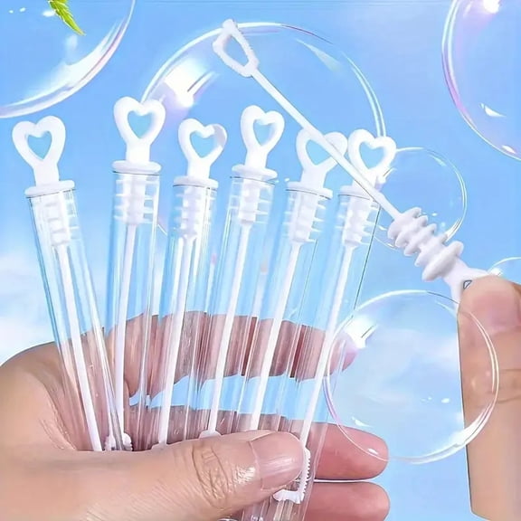 Bubbles Party Favors, Heart Shaped Plastic Containers, Plastic Bottles, 4 in Empty Tubes, 100 Pcs, 2026 Decorations, Party Favors Bulk, Wedding Table Decor, Bridal Shower Party