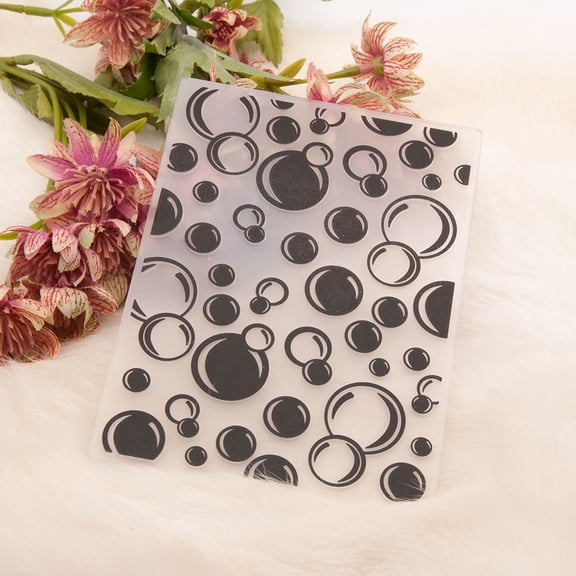 Bubbles Pattern 3D Embossing Folder, Ouginx 4.1x5.8 inch 3D Textured Plate Templates for Card Making Scrapbooking Paper Craft Tool