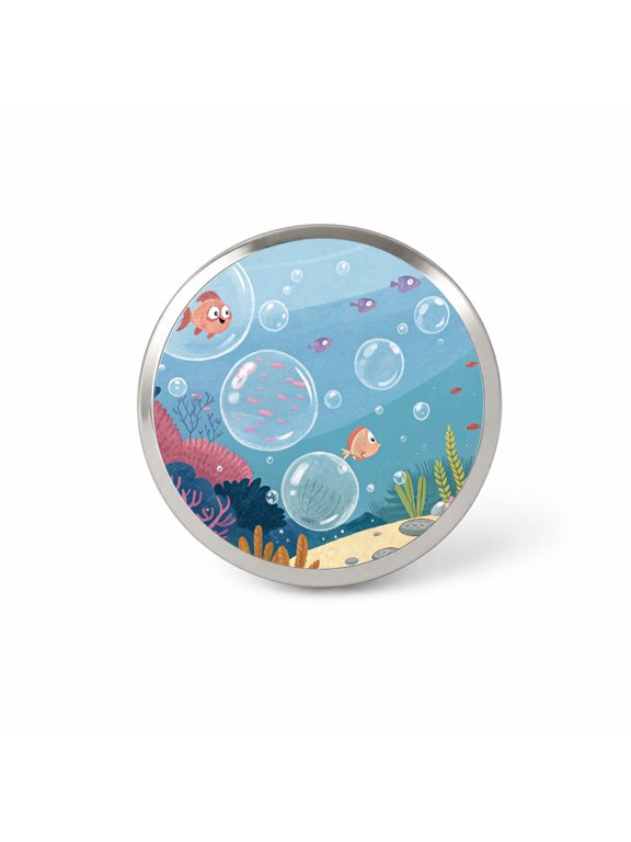 Bubbles Under Water Fish Backpack Hat Novelty Lapel Pin
