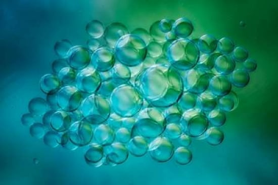 Bubbles Universe Canvas Art - Cora Niele (24 x 36)