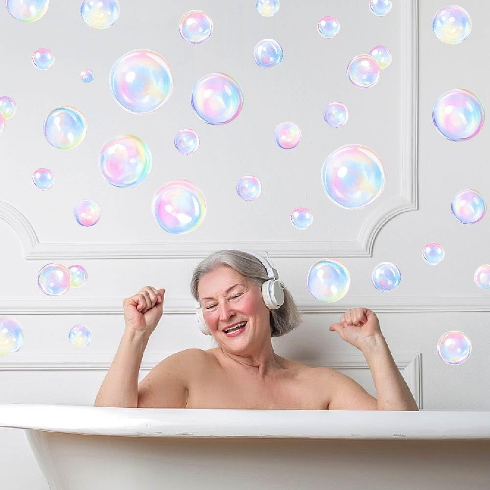 Bubbles Wall Decals Watercolor Bubbles Wall Stickers Colorful Bubbles ...
