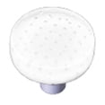 thumbnail image 1 of Bubbles White Round Glass Cabinet Knob - Aluminum Post, 1 of 1