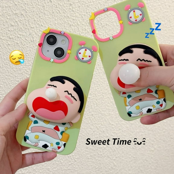Bubbles Xiaoxin cartoon phone case for iPhone 15 Pro Max 14 13 12/12pro 11 cute silicone press protective cover