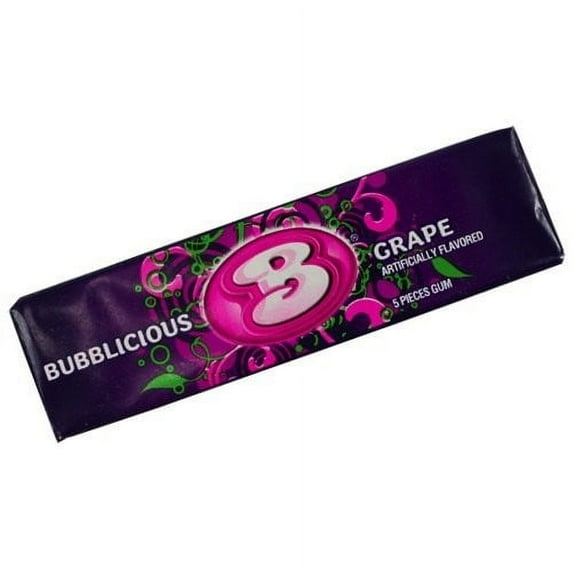 Bubblicious 5 Piece Packs Grape Bubble Gum 5 Ct