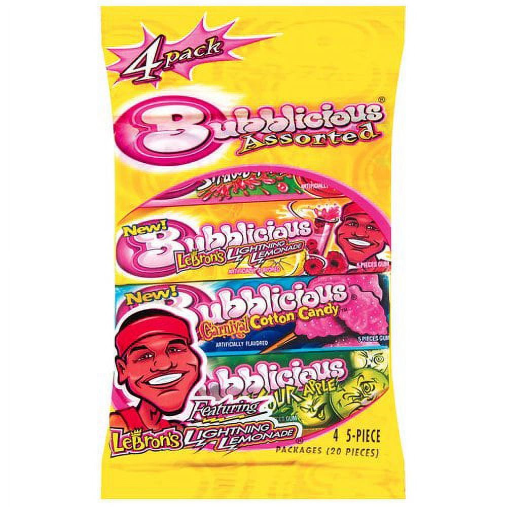 Bubblicious Assorted Bubble Gum, 5 Pieces, 4 Count