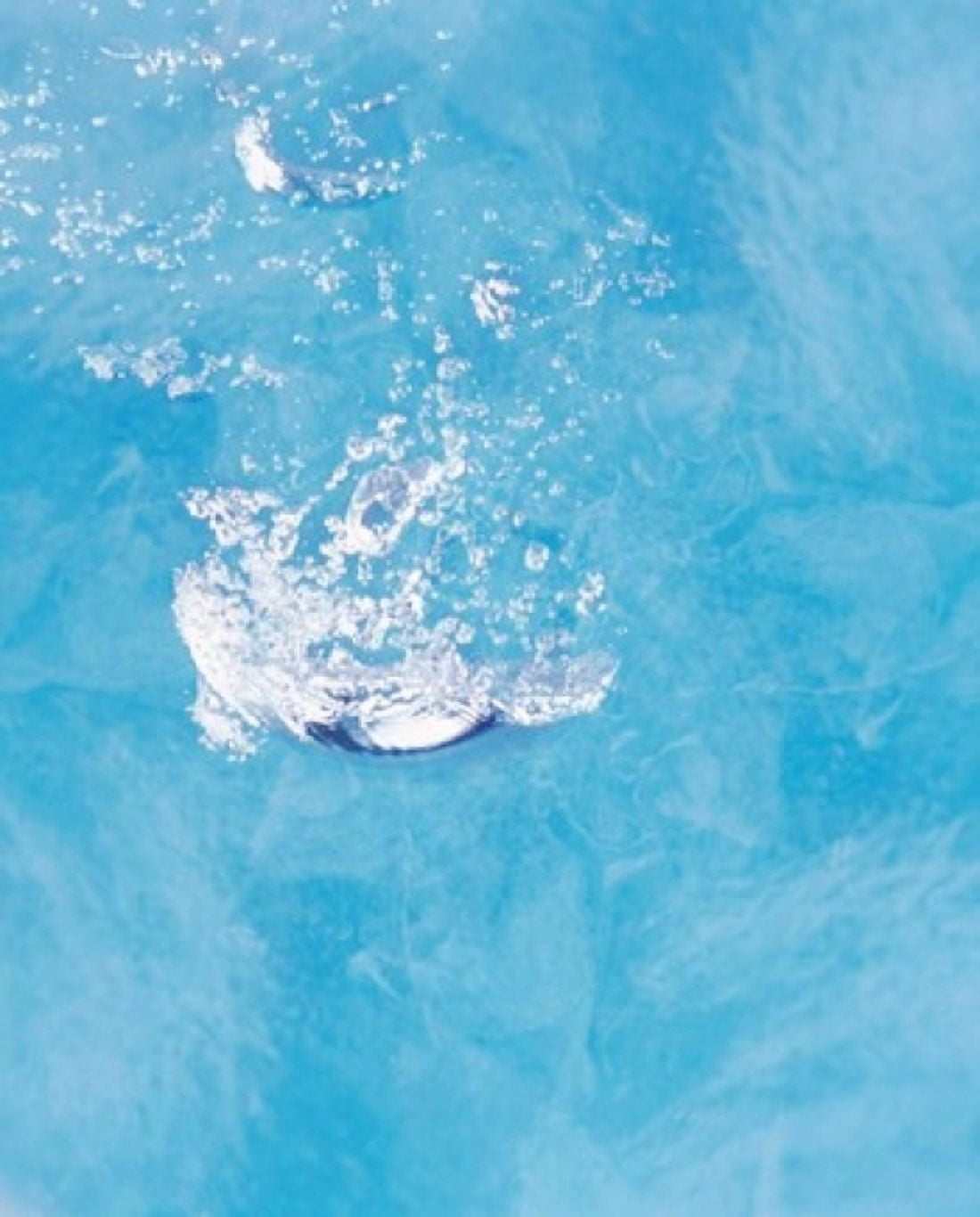 Bubbling water in blue water Canvas Art - Panoramic Images (20 x 24)