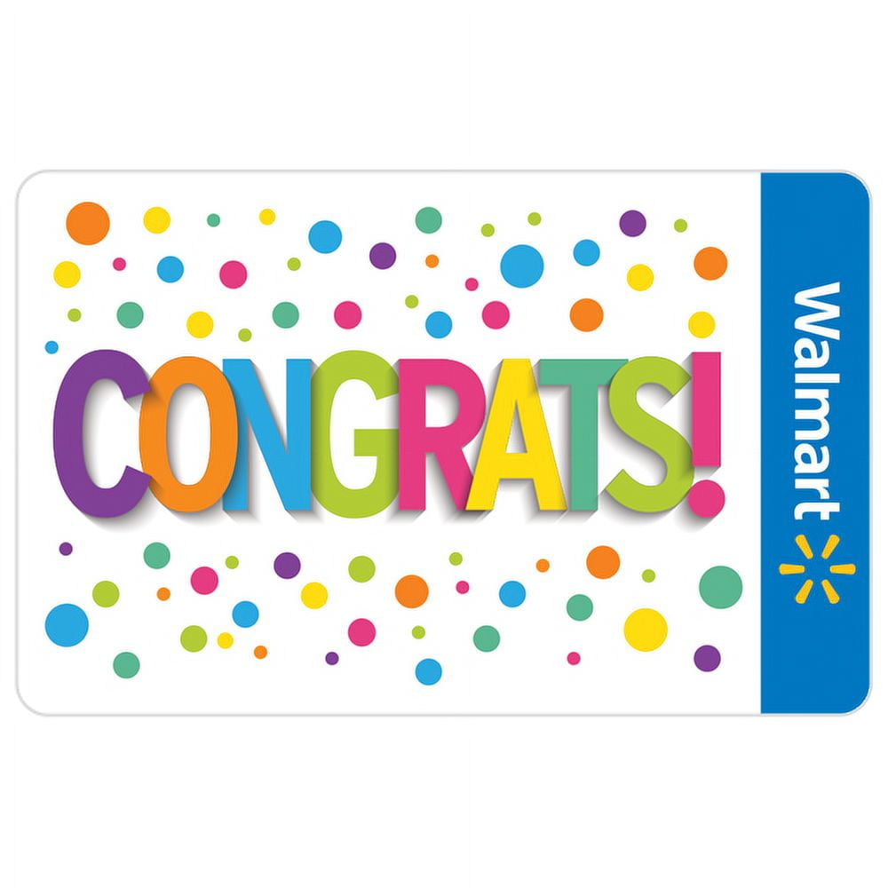 Bubbly Congrats Walmart Gift Card