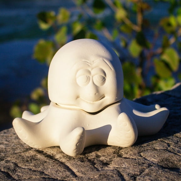 Bubbly Octopus Box 6x4 IN STOCK Ceramic Bisque Ready To Paint Pottery
