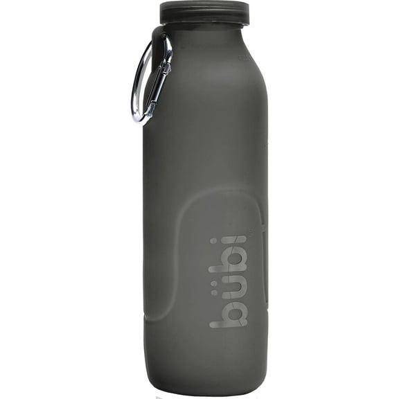 Bubi Brands BB100GG430 35oz & 1000 ml Foldable Water Bottle Rose, Gunmetal Grey