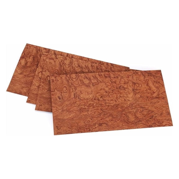 Bubinga Wood Veneer - 3 Sq Ft - Waterfall Burl African Hardwood - Furniture Inlay, Marquetry, DIY Crafts - Rosewood Striped Veneer Sheets