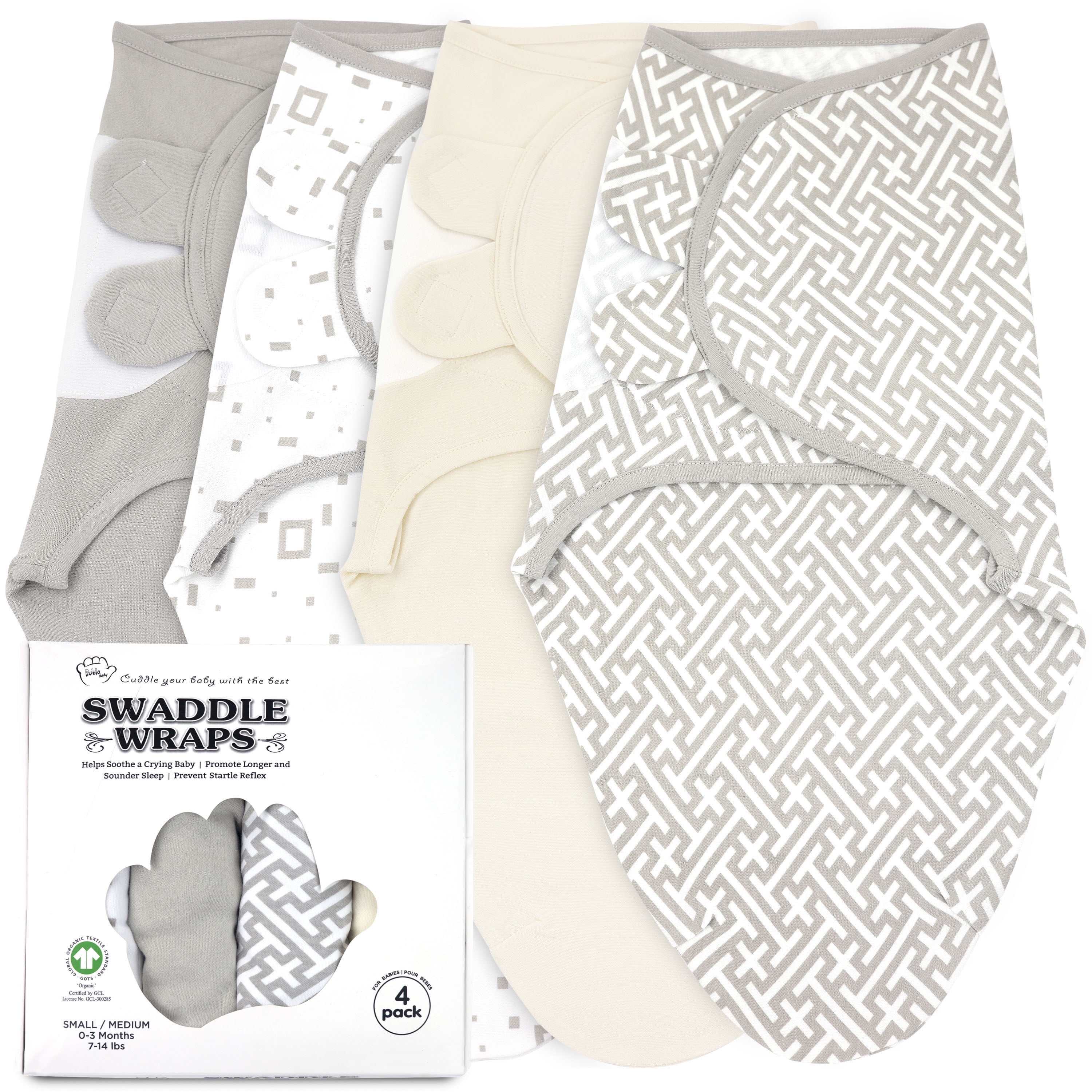 Baby Swaddles for Newborns - 4 Pack Baby Swaddles for 0-3 Months - Baby Swaddle Sleep Sack