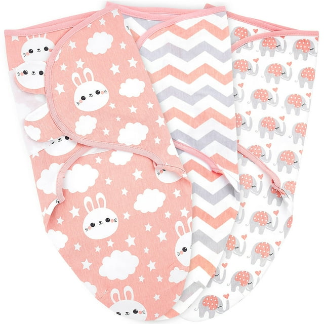 Bublo Baby Swaddle Blanket Boy Girl, 3 Pack SmallMedium Size Newborn