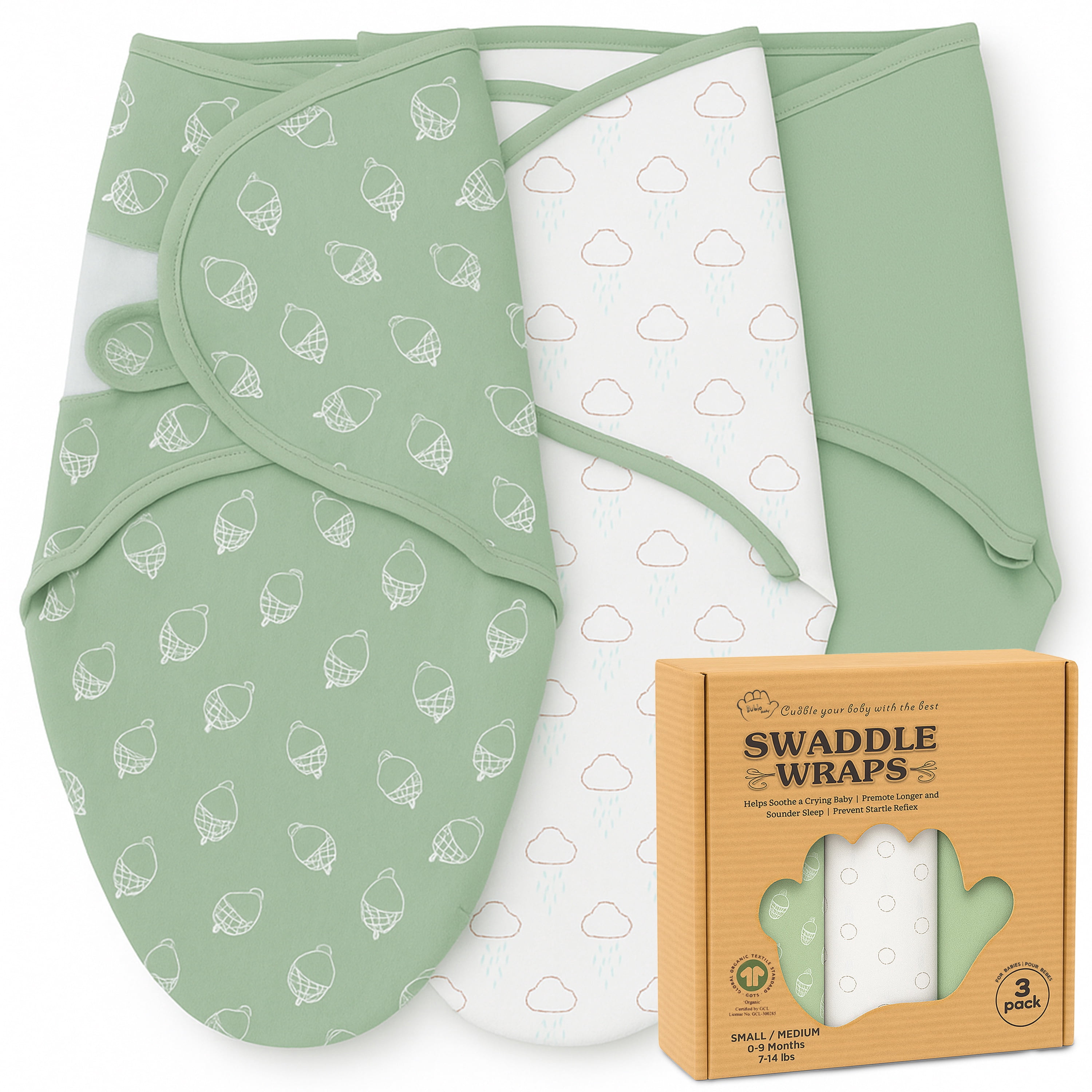 Bublo Baby Swaddles for Newborns 0–3 Months, Organic Cotton Baby Swaddle Blanket, Infant Swaddle Sack, Baby Swaddles 0–3 Months, Newborn Sleep Sacks, Baby Blanket Sleep Sack for Baby Boys & Girls