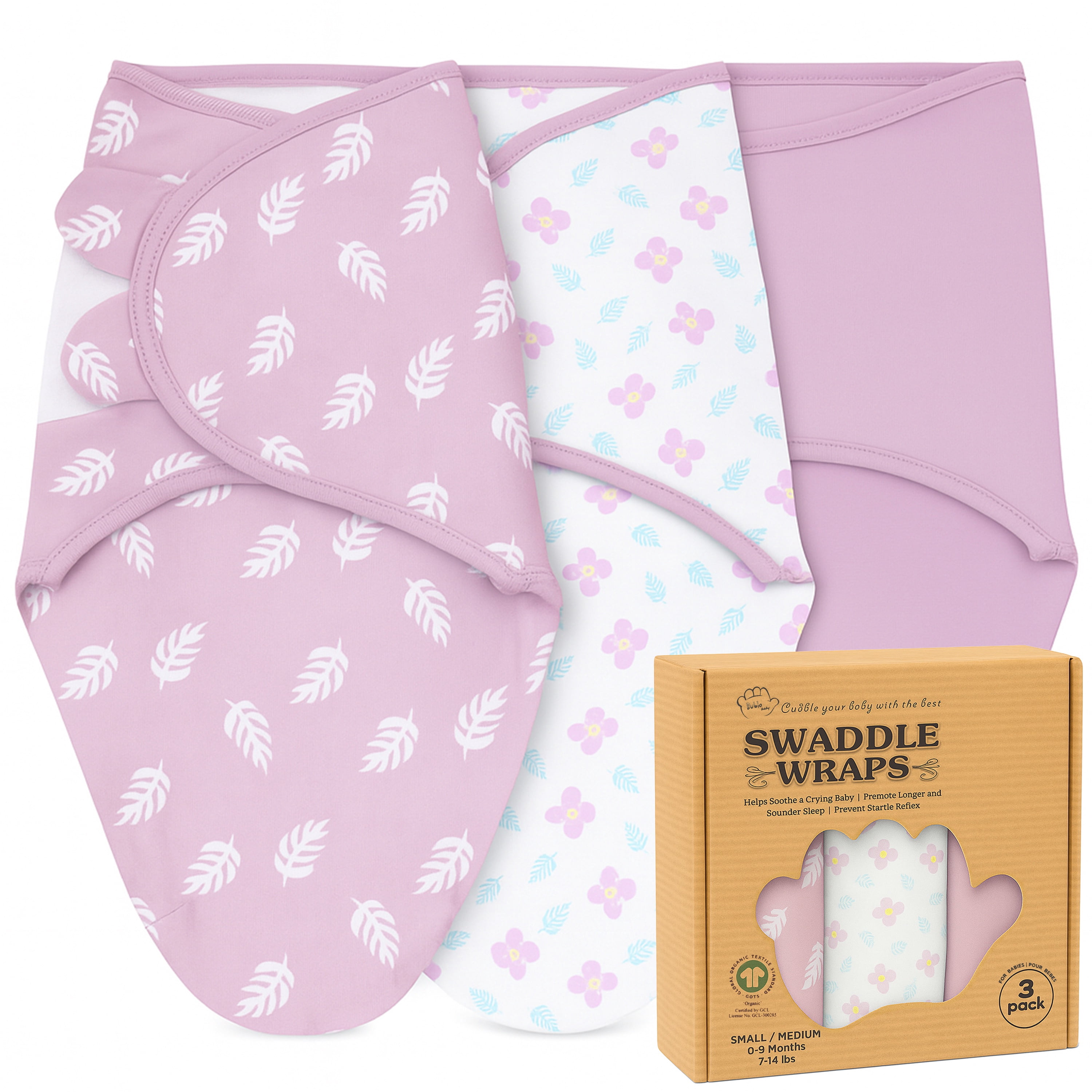 Bublo Baby Swaddles for Newborns 0–3 Months, Organic Cotton Baby Swaddle Blanket, Infant Swaddle Sack, Baby Swaddles 0–3 Months, Newborn Sleep Sacks, Baby Blanket Sleep Sack for Baby Boys & Girls