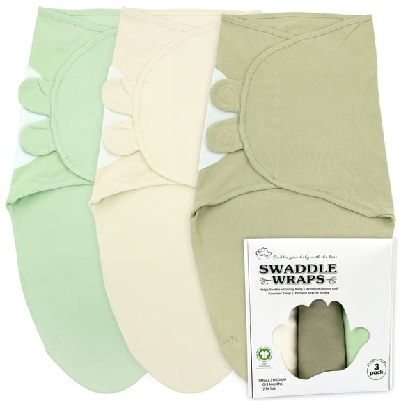 Bublo Baby Swaddles for Newborns - 3 Pack Organic Baby Swaddles for 0-3 Months - Baby Swaddle Sleep Sack - Infant Sleeping Swaddle sack – Adjustable Swaddle Blanket Wrap Girl