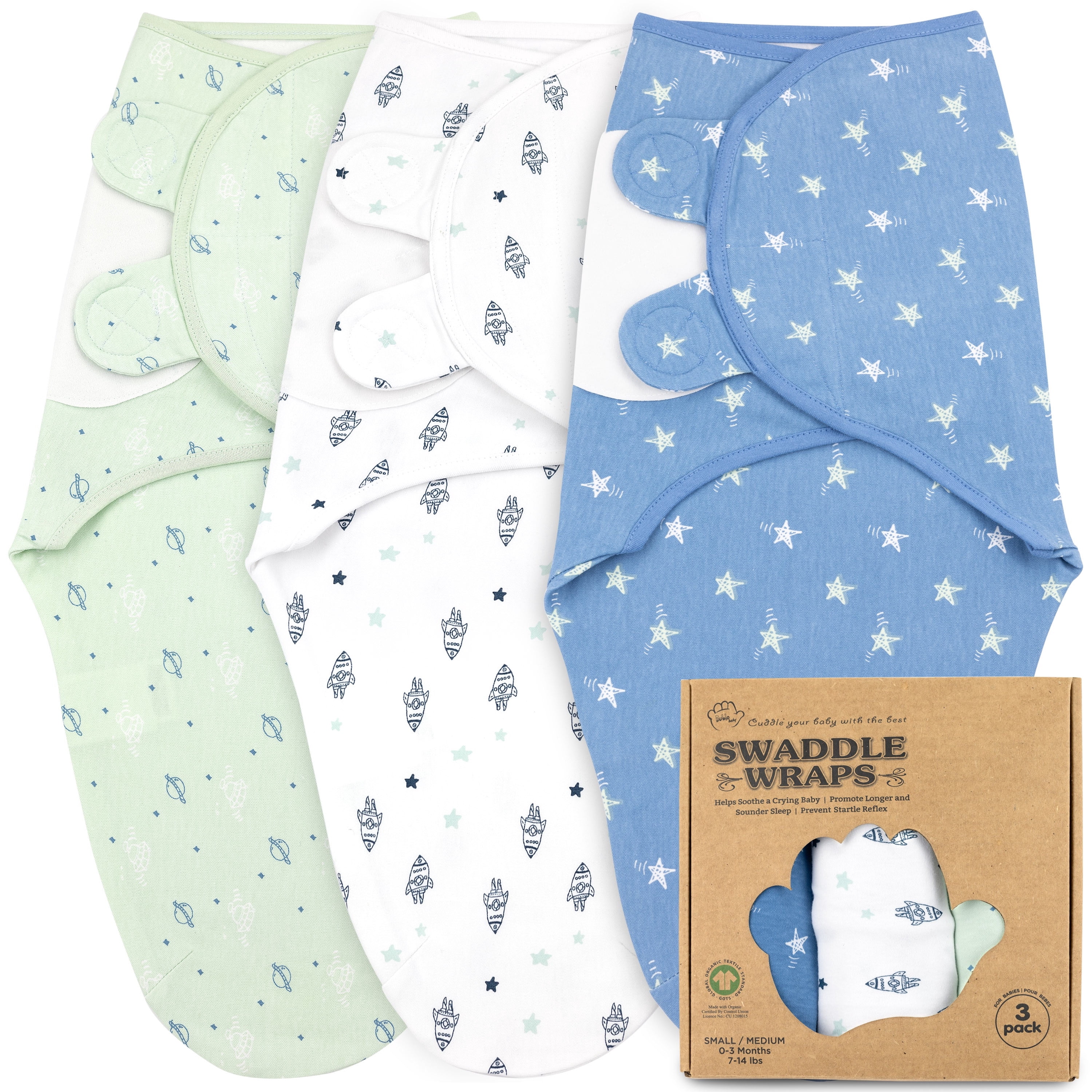 Bublo Baby Swaddles for Newborns 0–3 Months, Organic Cotton Baby Swaddle Blanket, Infant Swaddle Sack, Baby Swaddles 0–3 Months, Newborn Sleep Sacks, Baby Blanket Sleep Sack for Baby Boys & Girls