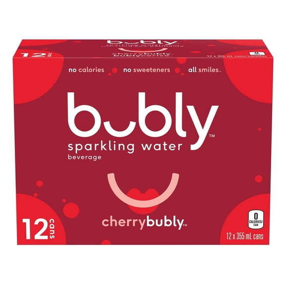 Bubly Sparkling Water Zero Calorie Flavored Water 12-Pack 355mL (12 oz)