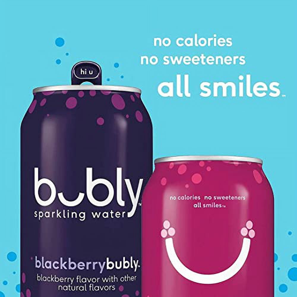 Bubly Sparkling Water, Carbonated Water 6 Flavor Variety Pack Zero Calories & Zero Sugar, 12