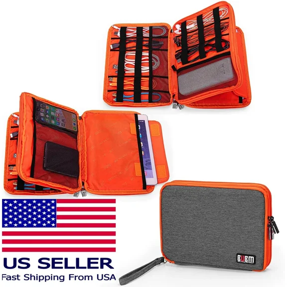 Bubm 11" Travel Gear Electronic Cable Organizer Case Accessories, Tablets, Phone