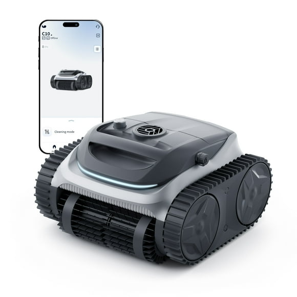 Bubot 700 Auto Smart Robotic Pool Vacuum Cleaner - Triple Motor, 140Min, Wall-Climbing & Strong Suction for Above/Inground Pools up to 861 Sq.ft Silver-grey