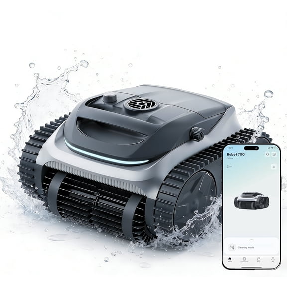 Bubot 700 Pool Cleaner Robot, Robotic Cordless Pool Vacuum w/Superior Suction, 210-Min Runtime Triple Motors, Smart Navigation, APP Control, Wall/Waterline Clean for Inground Pools up to 861 Sq. Ft