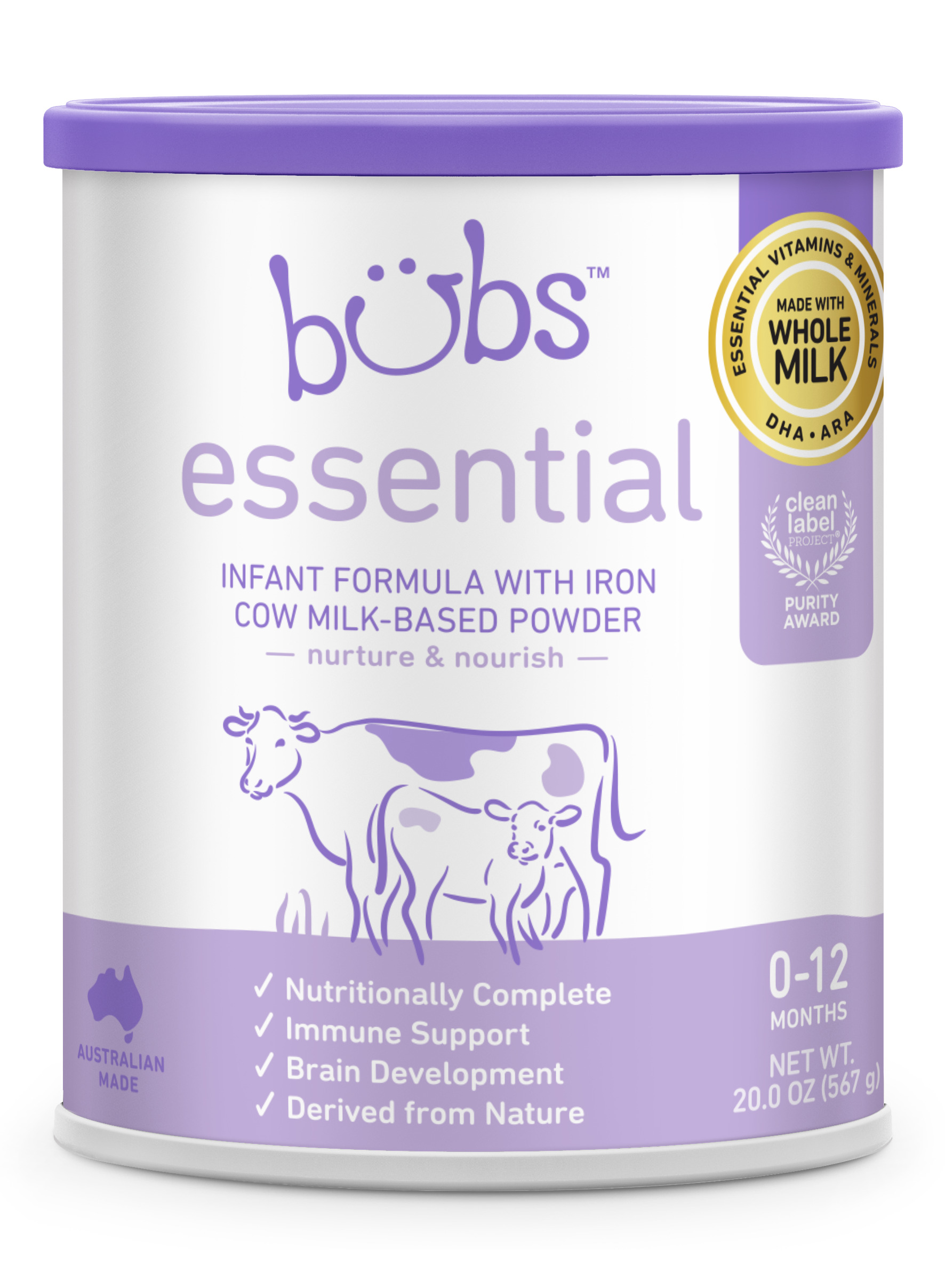 Aussie Bubs Essential Baby Formula With Iron Cow Milk Based Walmart