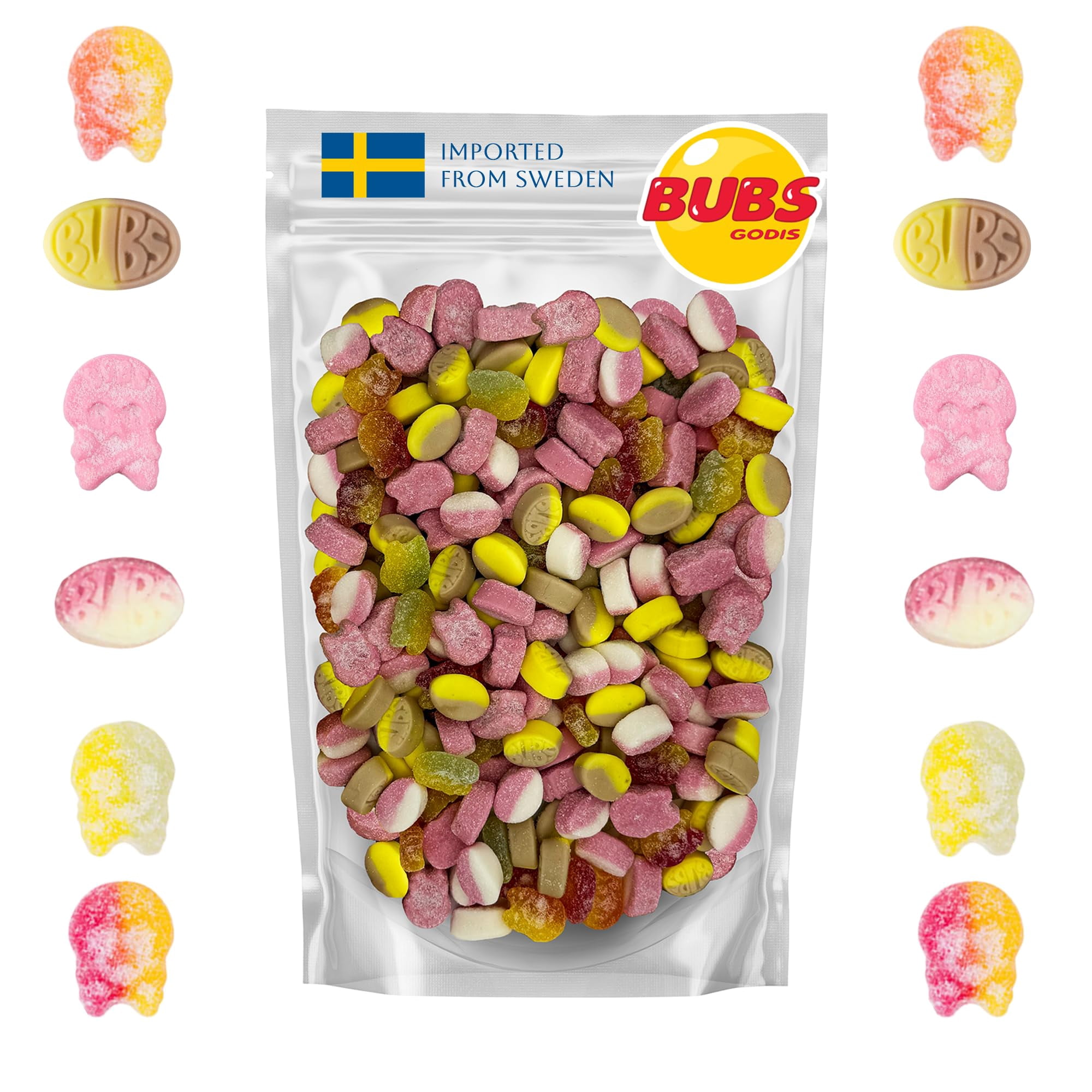 Swedish's Patches Raspberry Bubs Mini Swedish Candy ESF27 Mix (0.5 LB) - Vanilla, Banana Toffee ...
