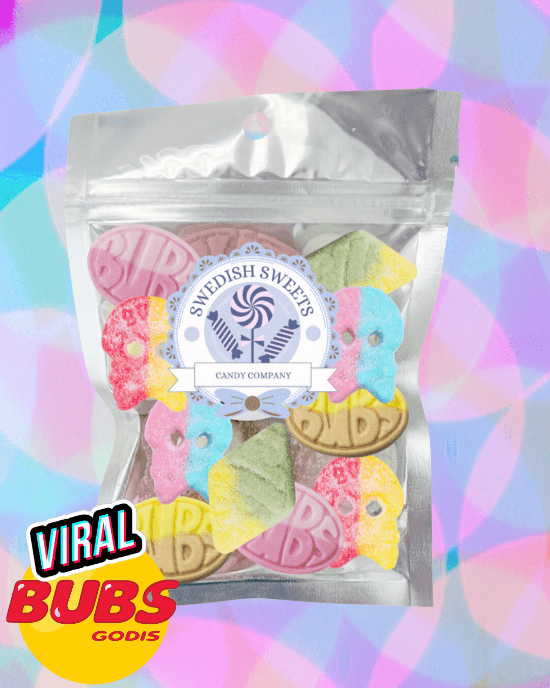 Bubs Swedish Candy Mix | 100% Bubs Candy | No Fillers | Sweet & Sour Foam Gummies | Vegan | Imported from Sweden