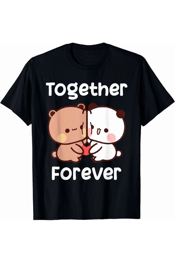 Bubu And Dudu Together Forever Lovers Funny Panda Bear Graphic Unisex T-Shirt, S-5XL