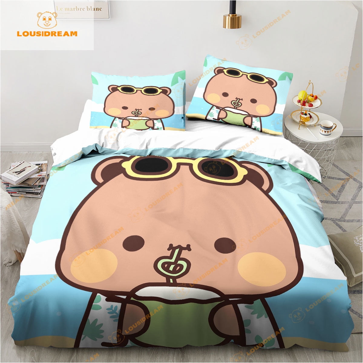Bubu Dudu Cartoon Cute Bear Kawaii Christmas Gift King Twin Double