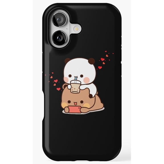 Bubu Dudu Chilling Panda Bear Cute Cartoon Art Case Phone Case for iPhone 17 16 15 14 13 12 11 Pro Max