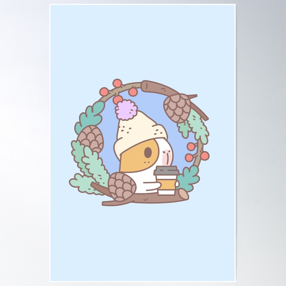 Picture of Bubu The Guinea Pig, Fall Coffee Poster Wall Art, Modern Wall Decor For ...