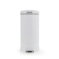 Bubula Premium Steel Diaper Waste Pail with Step Open, White