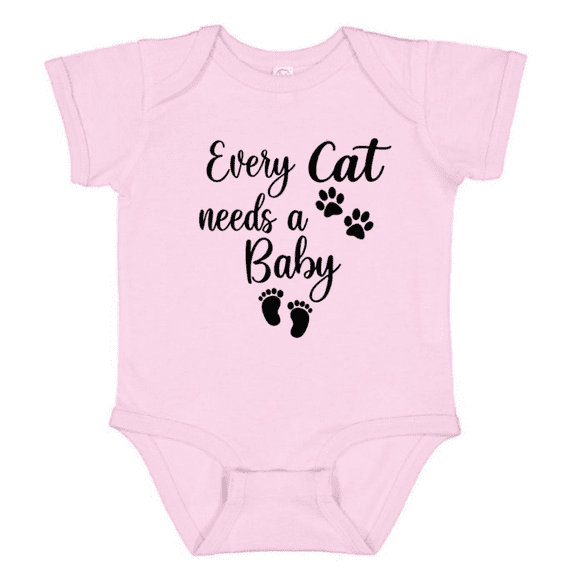 Bubvorie Every Cat Needs a Baby Onesie, Cat Lover Pregnancy Announcement Baby Bodysuit, Organic Cotton Infant Shirt, Newborn Baby Gift