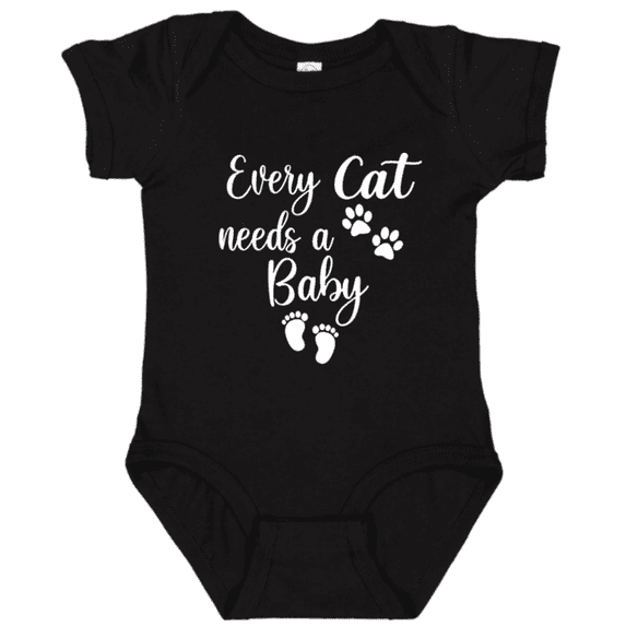 Bubvorie Every Cat Needs a Baby Onesie, Cat Lover Pregnancy Announcement Baby Bodysuit, Organic Cotton Infant Shirt, Newborn Baby Gift