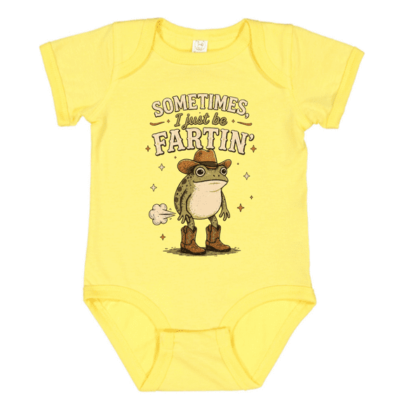 Bubvorie Funny Cowboy Frog Baby Bodysuit, Cute Infant Shirt, Newborn Baby Gift and Pregnancy Announcement Outfit