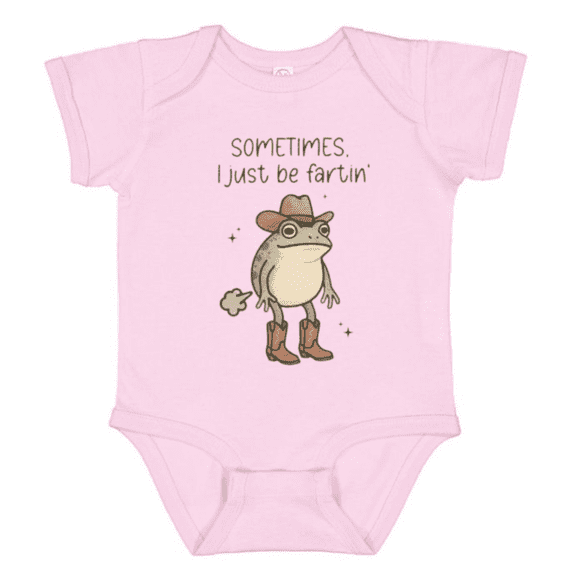 Bubvorie Sometimes I Just Be Fartin Baby Bodysuit, Funny Frog Infant Shirt, Cute Newborn Baby Gift for Boys and Girls