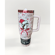 Buc-ee's 2026 Yukon 40oz Pink Christmas Tumbler Beaver With Santa Hat