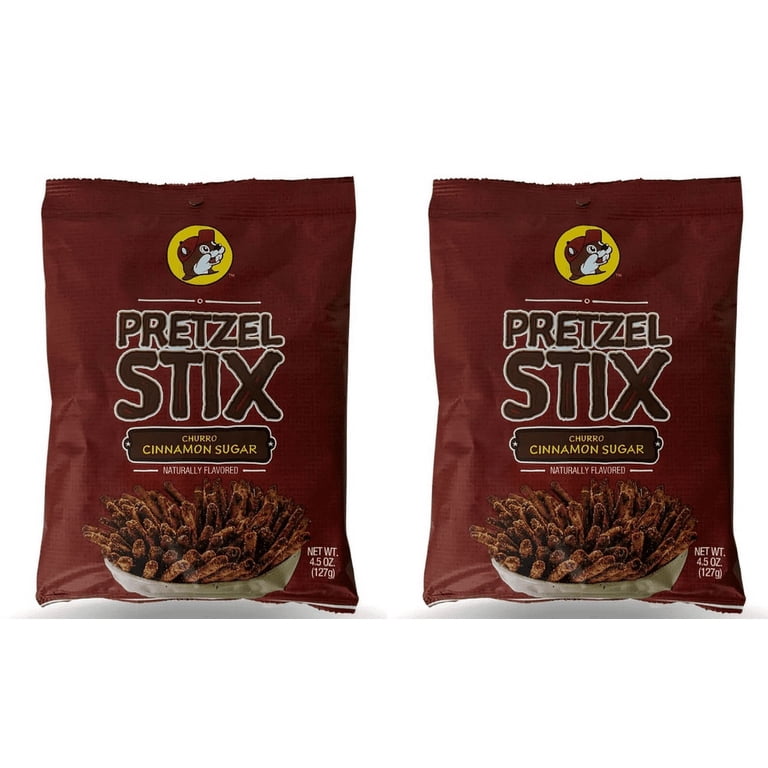 Buc-ee's Pretzel Stix Snack Bags, Churro Cinnamon Sugar Flavor, 4.5oz