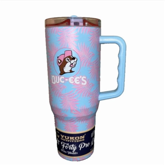 Buc-ee's Yukon Outfitters Forty Pro 40oz Steel Tumbler Handle Straw Lid Palm New