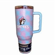 Buc-ees Yukon Outfitters Forty Pro 40oz Steel Tumbler Handle Straw Lid Palm New
